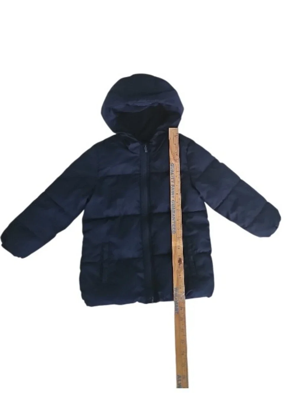 Old Navy Puffer Jacket Boys 5T Navy Hooded Water Resistant Winter Coat Full Zip